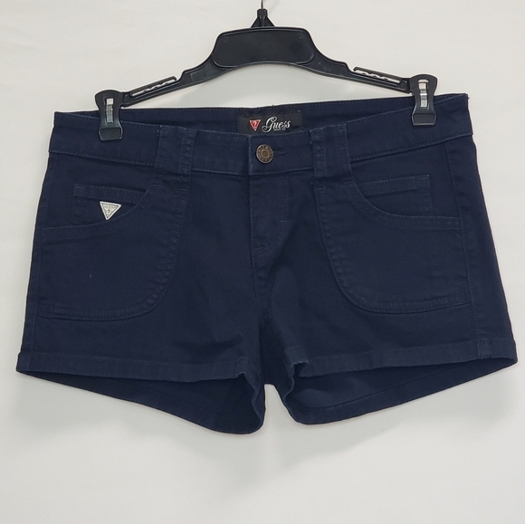 Guess Pants - Guess Navy Blue Low Rise Denim Jean Shorts
